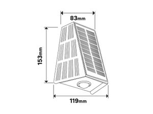 Applique extérieur solaire Balboa 300lm 3000k ip54 noir INSPIRE