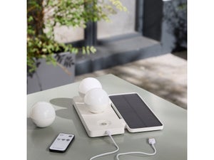 Base de charge solaire et charge USB pour 3 boules mini-Caspe, INSPIRE