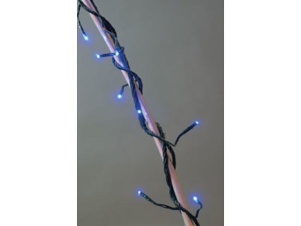Guirlande lumineuse int/ext flicker 192led bleu cable vert 16m