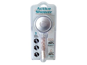 Pommeau de douche 3 jets, BEST OF TV Active shower transparent