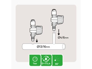 Lot de 3 micro-irrigation microdiffuseur GEOLIA