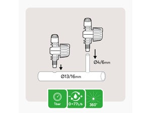 Lot de 3 micro-irrigation microdiffuseur GEOLIA