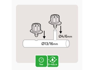 Lot de 25 goutteurs réglable 0 - 40 l/h GEOLIA