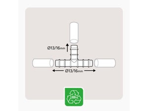 Lot de 25 raccords en T GEOLIA diam.16 mm