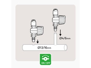 Lot de 2 connecteurs de vanne pour arrosage GEOLIA diam.4 x 6 mm