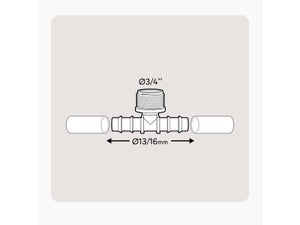 Lot de 2 raccords en T pour arrosage GEOLIA Geo