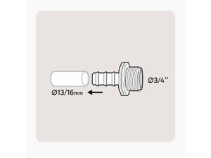 Raccord droit pour arrosage GEOLIA Geo9066d