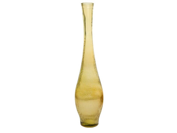 Vase Dame Jeanne verre Zen, safran l.12 x H.50 cm
