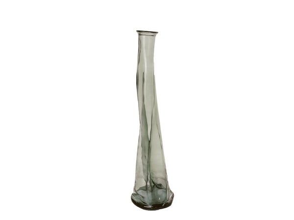 Vase Dame Jeanne verre Everest, gris l.23 x H.80 cm
