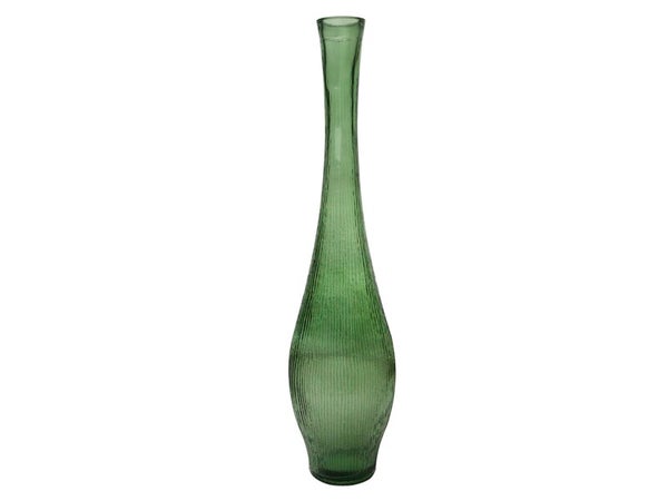 Vase Dame Jeanne verre Zen, vert l.12 x H.50 cm