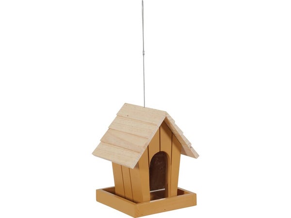 Mangeoire oiseaux du jardin coucou bois 17x23cm miel ZOLUX