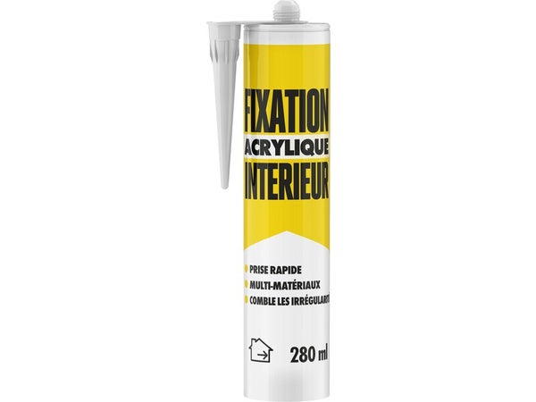 Colle fixation intérieur acrylique 1er prix blanc 280ml