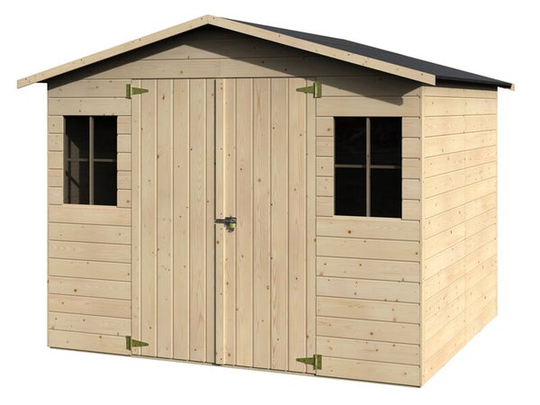 Abri de jardin bois DENALI NATERIAL Ep.12 mm, 4.42 m²