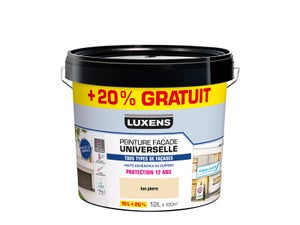 Peinture facade universelle 12 ans luxens 10l+20% gratuit ton pierre