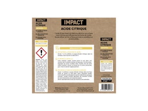 Acide citrique en poudre IMPACT, écodétergent, 500g