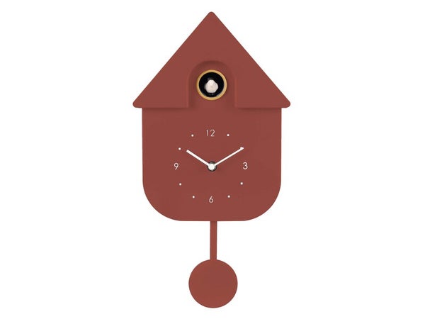 Horloge Coucou EMDE rouge terracotta l.21.5 x H.41.5 cm