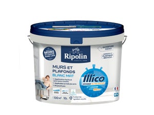 Peinture mur et plafond RIPOLIN Illico blanc mat 10l