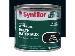 Peinture exterieure bois, aluminium, pvc . SYNTILOR noir satine 125ml