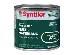 Peinture exterieure bois, aluminium, pvc . SYNTILOR vert basque satine 125ml