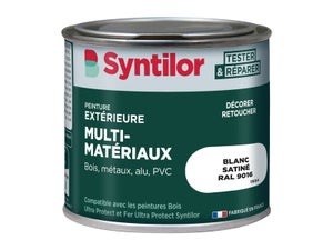 Peinture exterieure bois, aluminium, pvc . SYNTILOR blanc satine 125ml