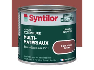 Peinture exterieure bois, aluminium, pvc . SYNTILOR ocre rouge satine 125ml