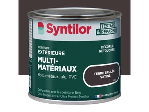 Peinture exterieure bois, aluminium, pvc . SYNTILOR terre brulee satine 125ml