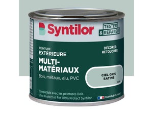 Peinture exterieure bois, aluminium, pvc . SYNTILOR ciel gris satine 125ml