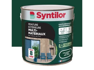 Peinture exterieure bois, aluminium, pvc . SYNTILOR vert basque satine 2l