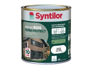 Peinture extérieure bois Ultra protect SYNTILOR blanc satine 0.5L