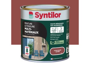 Peinture exterieure bois, aluminium, pvc . SYNTILOR ocre rouge satine 0.5l