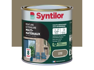 Peinture exterieure bois, aluminium, pvc . SYNTILOR lichen satine 0.5l