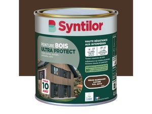 Peinture exterieure bois Ultra protect SYNTILOR brun normand satine  0.5l