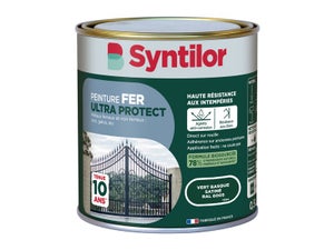 Peinture exterieure fer, alu Ultra protect SYNTILOR vert basque satine0.5l