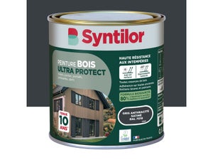 Peinture exterieure bois Ultra protect SYNTILOR gris anthracite satine0.5l