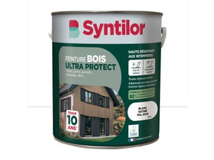 Peinture exterieure bois Ultra protect SYNTILOR blanc satine  5l