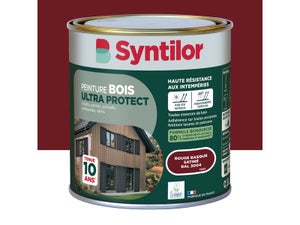 Peinture exterieure bois Ultra protect SYNTILOR rouge basque satine  0.5l