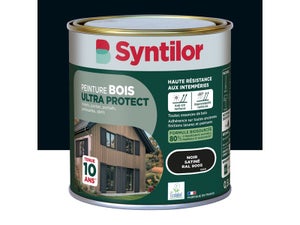 Peinture exterieure bois Ultra protect SYNTILOR noir satine  0.5l