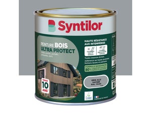 Peinture exterieure bois Ultra protect SYNTILOR gris alu satine  0.5l