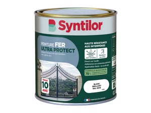 Peinture extérieure fer Ultra protect SYNTILOR blanc brillant 0.5L