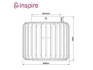 Plafonnier salle de bain Pécan E27 IP44 bambou INSPIRE