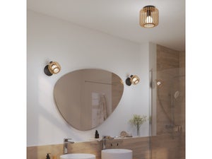 Spot salle de bain Pécan E14 IP44 bambou INSPIRE