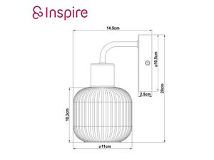 Applique salle de bain Dipsy E14 IP44 verre laiton INSPIRE