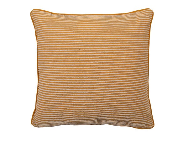 Coussin raye jaune sponge 45x45 cm