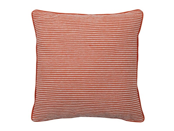 Coussin raye orange sponge 45x45 cm