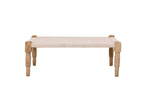 Banc Table macrame boheme 119x40x45 cm