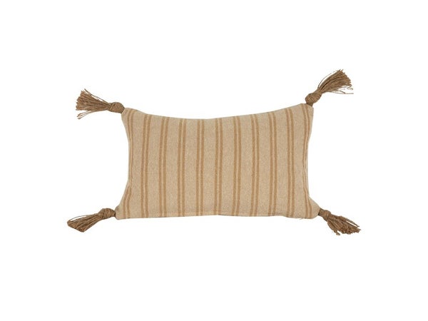 Coussin raye jute naturea 30x50 cm