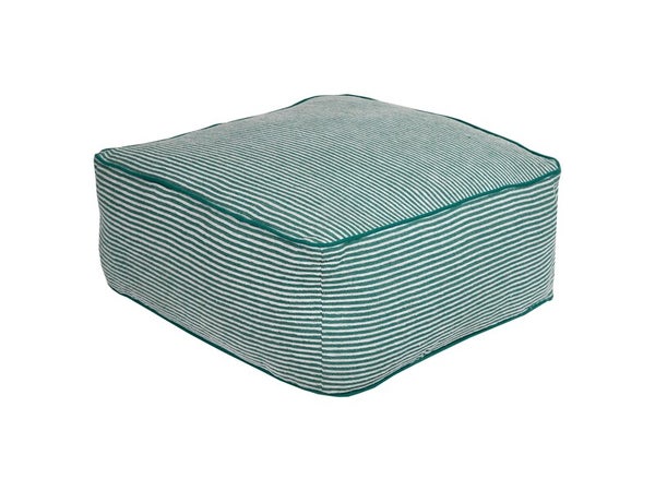 Pouf chenille vert sponge 50x50x20 cm