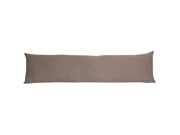 Coussin coton recycle taupe 30x120 cm