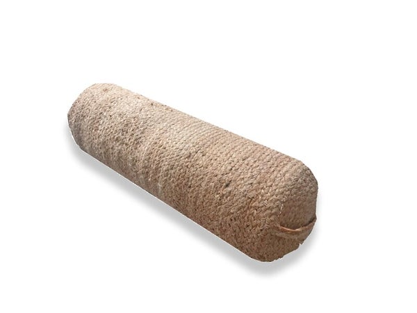 Coussin accoudoir jute naturel 20x60 cm