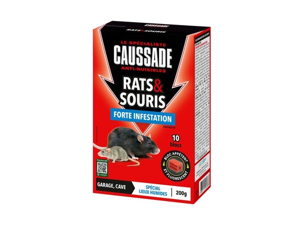 Anti - nuisible rats et souris  forte infestation CAUSSADE 200gr